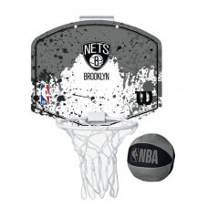 Мини-щит детский баскетбольный Wilson NBA Team Mini Hoop Brooklyn Nets (WTBA1302BRO)