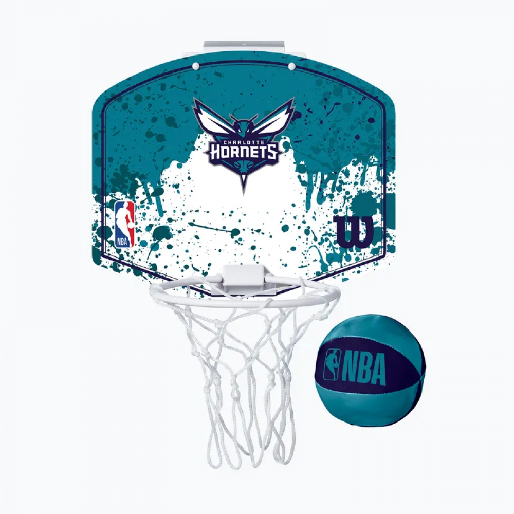 Мини-щит детский баскетбольный Wilson NBA Team Mini Hoop Charlotte Hornets (WTBA1302CHA)