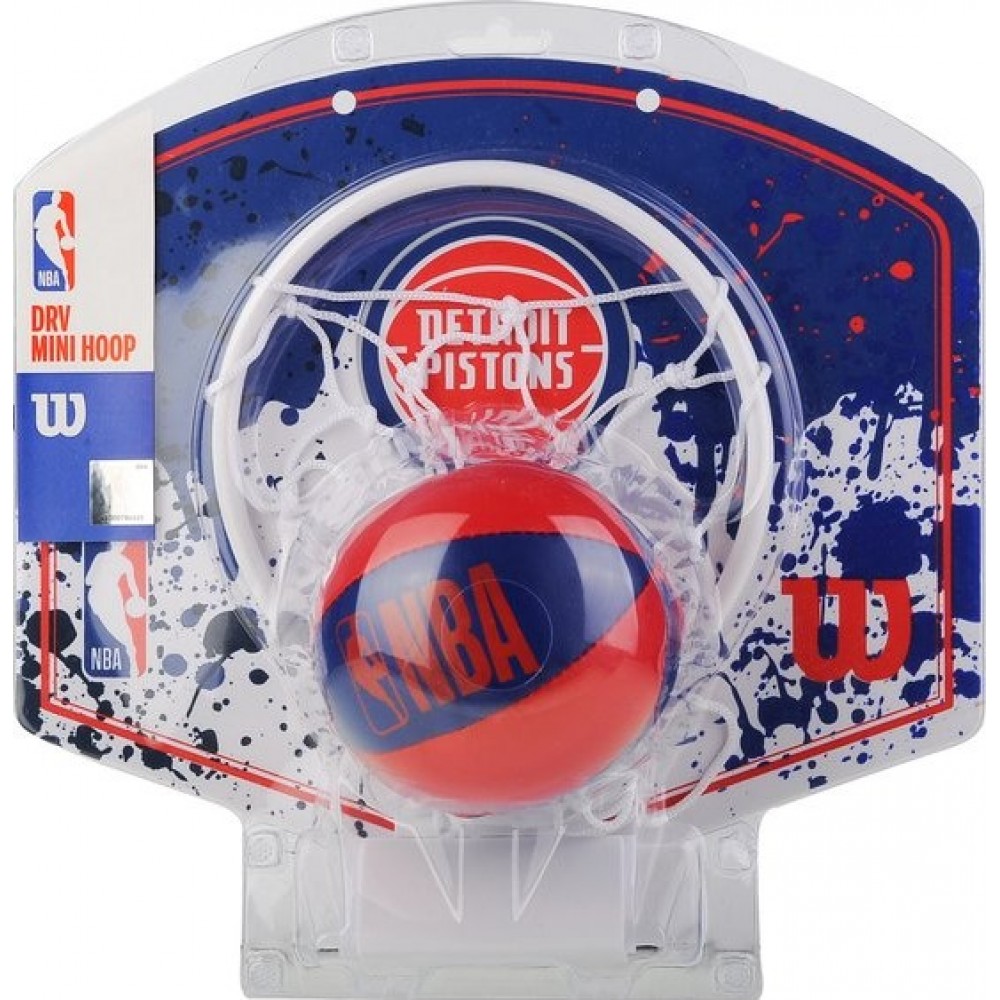 Мини-щит баскетбольный Wilson NBA Team Mini Hoop Detroit Pistons (WTBA1302DET)