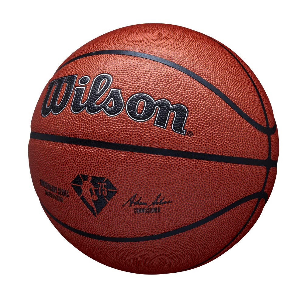 Мяч баскетбольный Wilson NBA 75TH Indoor Outdoor размер 7 композитная кожа (WZ2006901XB7)