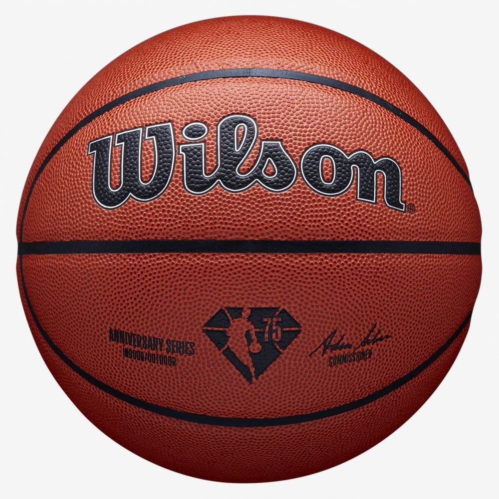 Мяч баскетбольный Wilson NBA 75TH Indoor Outdoor размер 7 композитная кожа (WZ2006901XB7)
