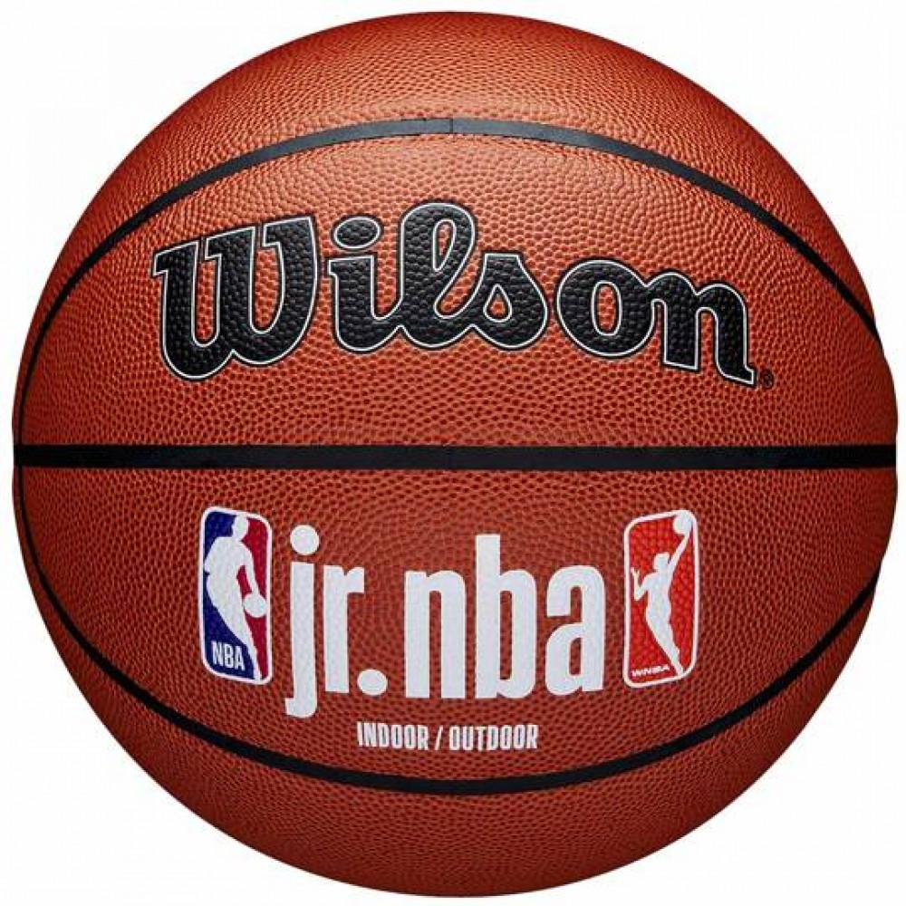 Мяч баскетбольный Wilson Junior NBA Logo Indoor Outdoor размер 5, 6, 7 композитная кожа (WZ2009801XB7)