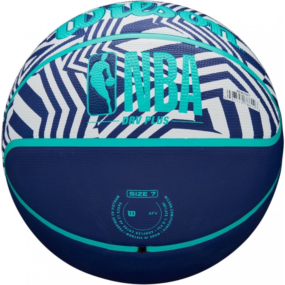 Баскетбольный мяч Wilson NBA DRV Plus Dazzle Camo Ball размер 6, 7 резиновый для игры на улице оригинал (WZ3016102XB7)