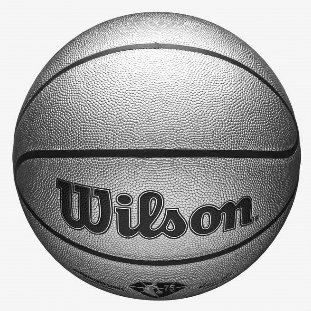Мяч баскетбольный Wilson NBA 75TH Platinum Edition размер 7 композитная кожа (WZ4003701XB7)