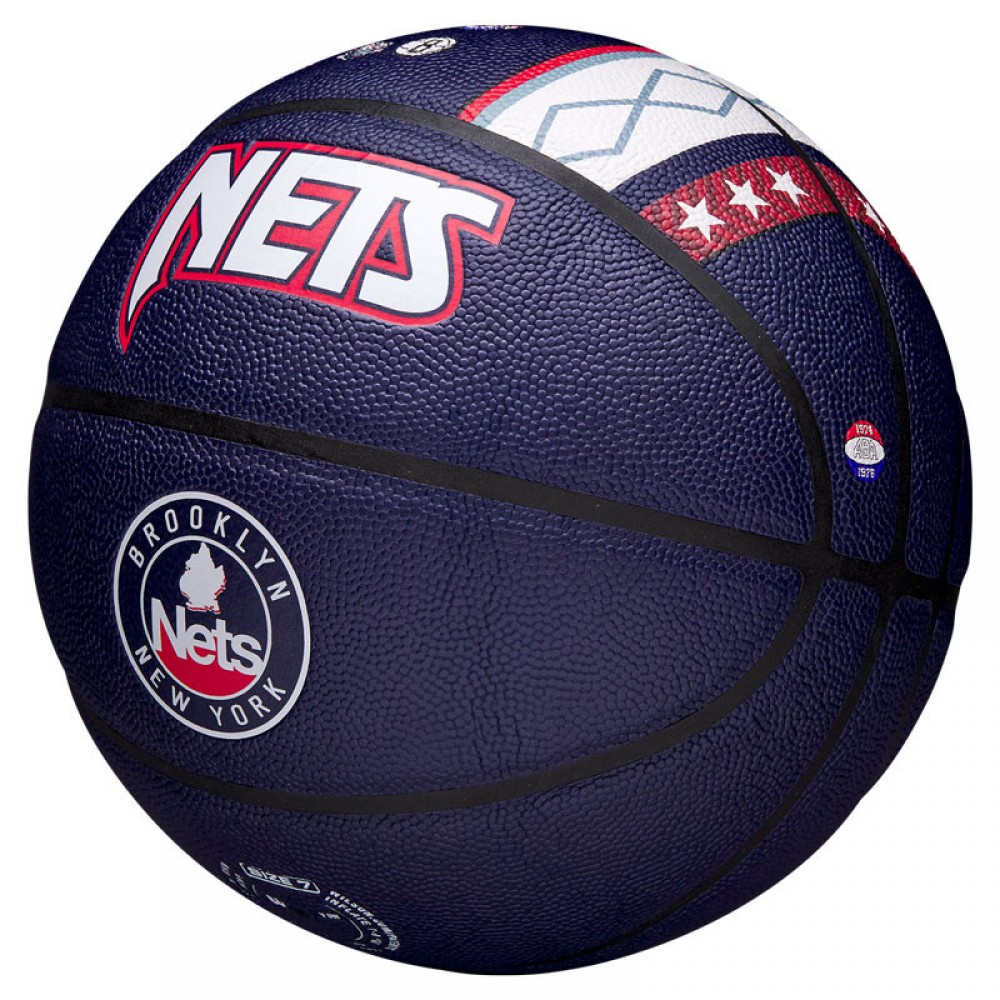 Мяч баскетбольный Wilson NBA Team City Edition Brooklyn Net размер 7 композитная кожа (WZ4003903XB7)