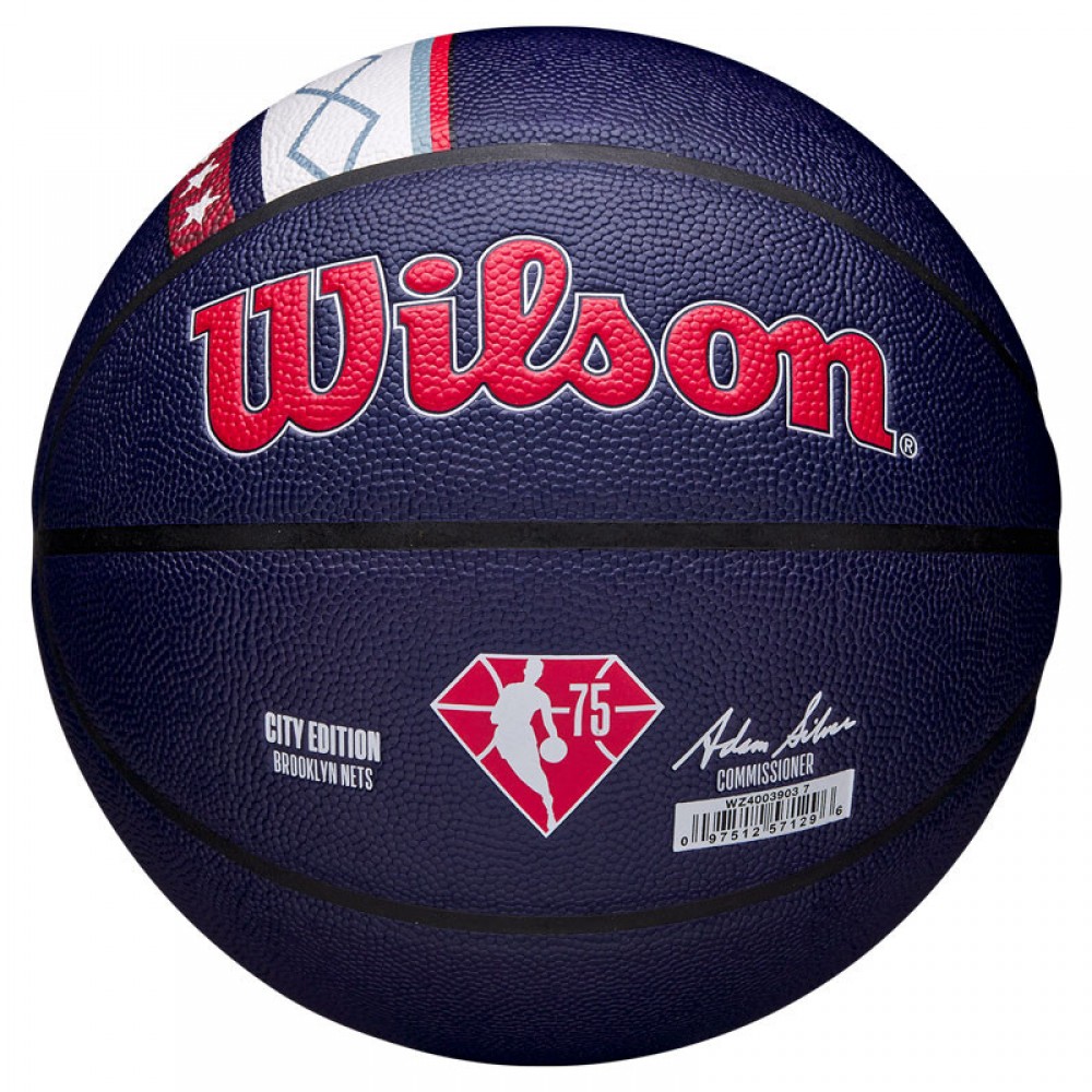 Мяч баскетбольный Wilson NBA Team City Edition Brooklyn Net размер 7 композитная кожа (WZ4003903XB7)