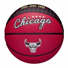 Мяч баскетбольный Wilson NBA Team City Collector Chicago Bulls размер 7 композитная кожа (WZ4003905XB7)