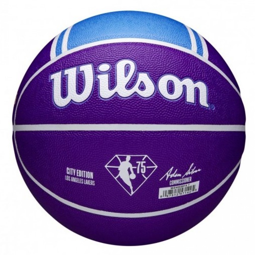 Мяч баскетбольный Wilson NBA Team City Edition Los Angeles Lakers размер 7 композитная кожа (WZ4003914XB7)