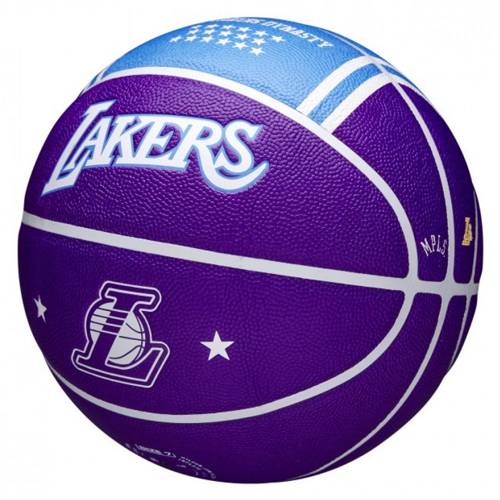 Мяч баскетбольный Wilson NBA Team City Edition Los Angeles Lakers размер 7 композитная кожа (WZ4003914XB7)