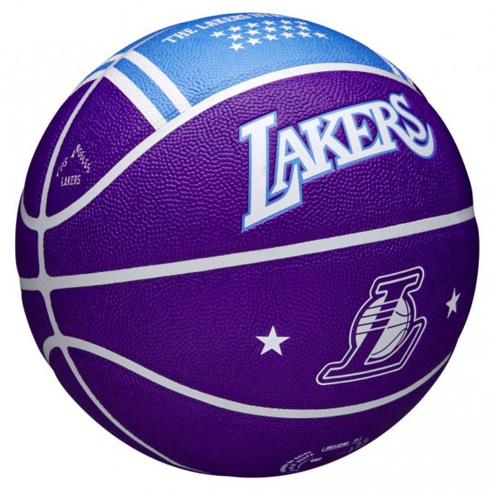 Мяч баскетбольный Wilson NBA Team City Edition Los Angeles Lakers размер 7 композитная кожа (WZ4003914XB7)