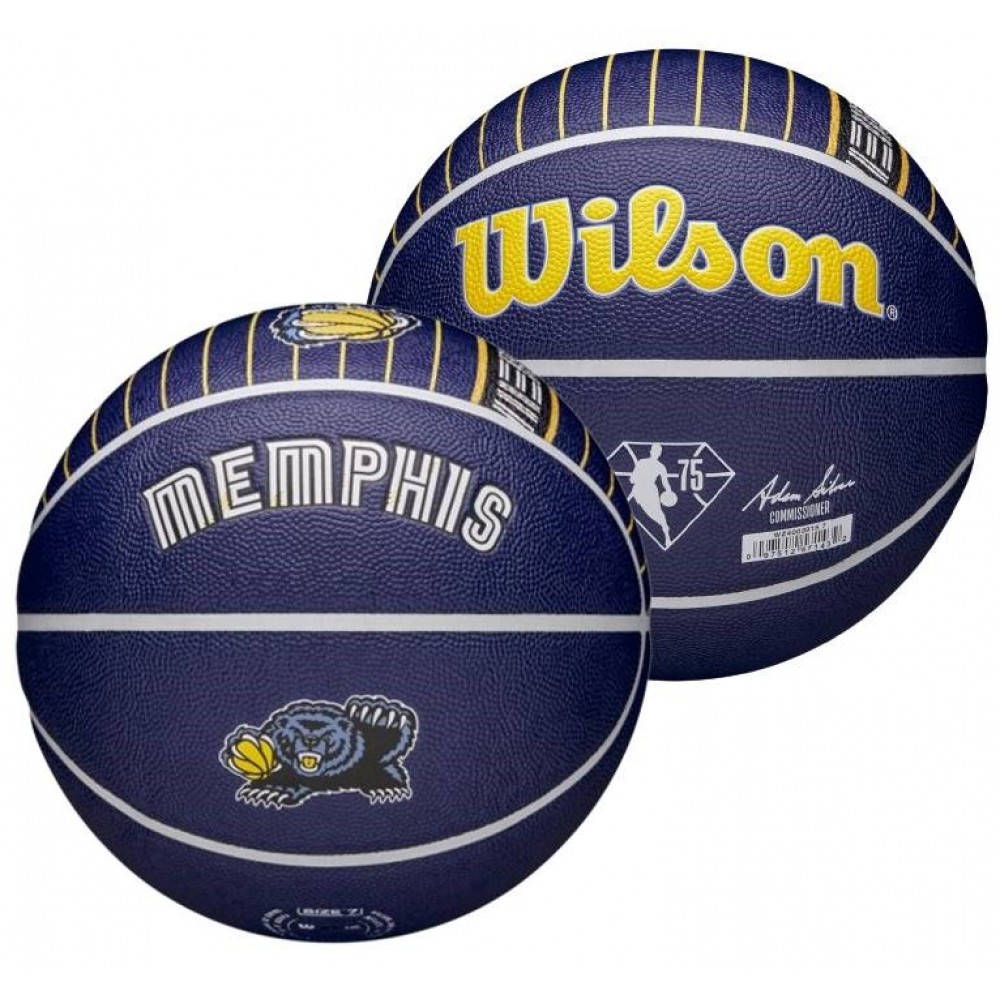 Мяч баскетбольный Wilson NBA Team City Edition Memphis Grizzlies размер 7 композитная кожа (WZ4003915XB7)