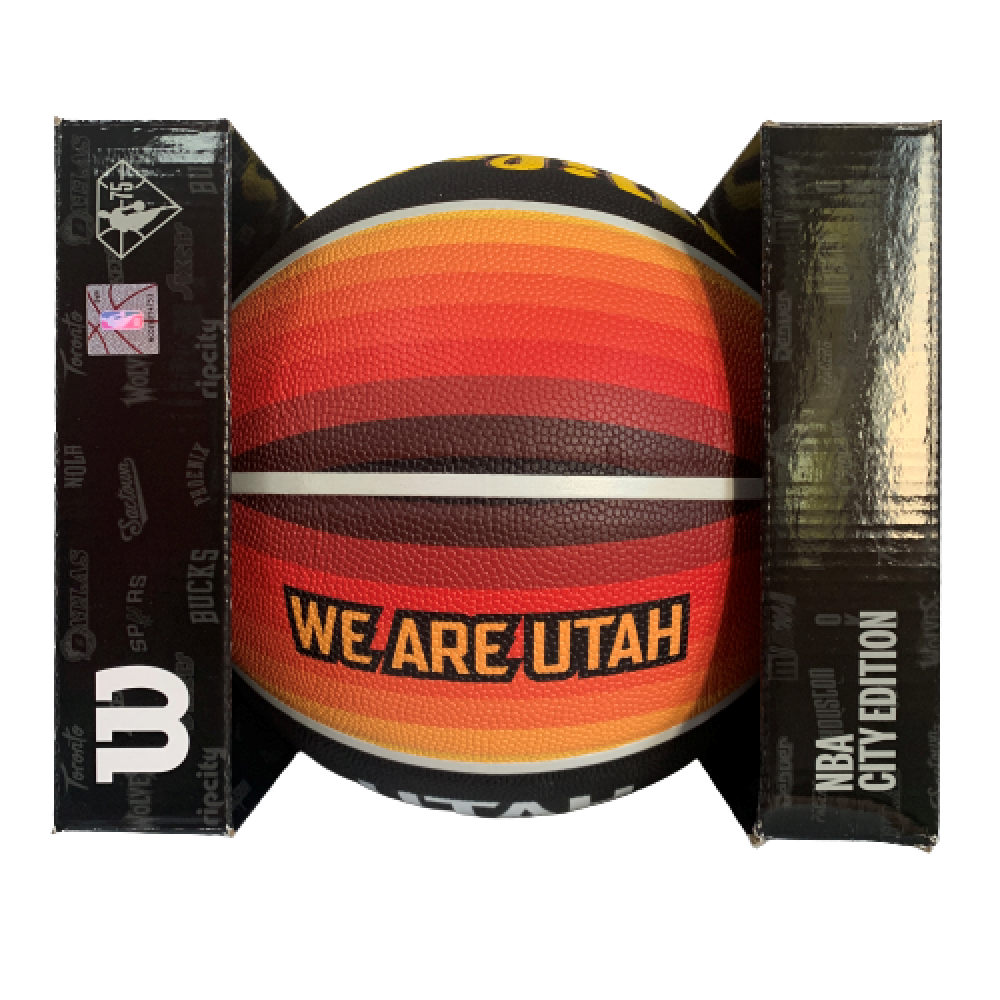 Мяч баскетбольный Wilson NBA Team City Edition Collector Uta Jazz в подарочной коробке (WZ4003929XB71)