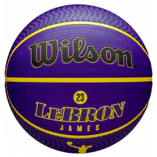 Баскетбольный мяч Wilson NBA Player Icon Lebron James Outdoor размер 7 резиновый оригинал  (WZ4027601XB)