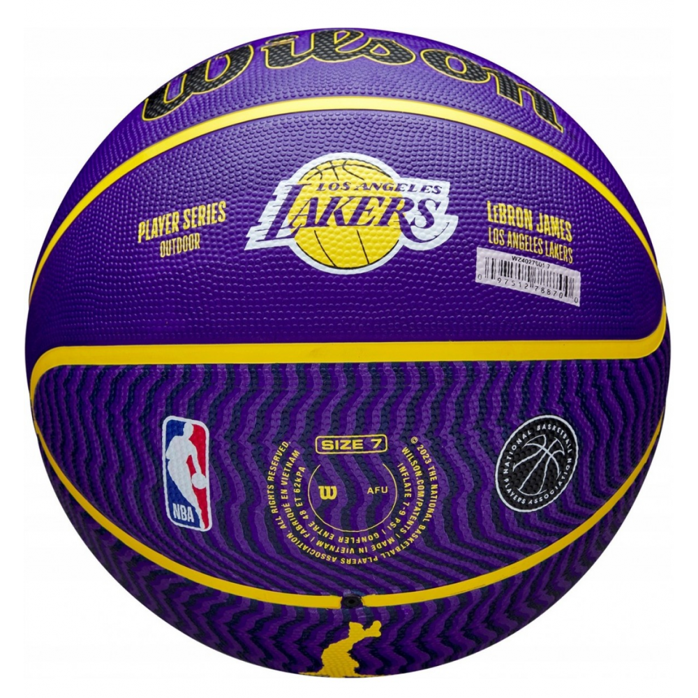 Баскетбольный мяч Wilson NBA Player Icon Lebron James Outdoor размер 7 резиновый оригинал  (WZ4027601XB)