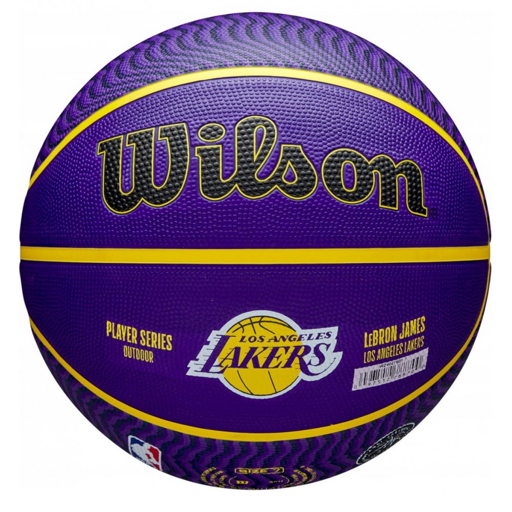 Баскетбольный мяч Wilson NBA Player Icon Lebron James Outdoor размер 7 резиновый оригинал  (WZ4027601XB)
