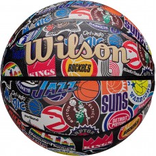Баскетбольный мяч Wilson NBA All Team Retro Basketball размер 7 композитная кожа оригинал (WZ4028501XB7)