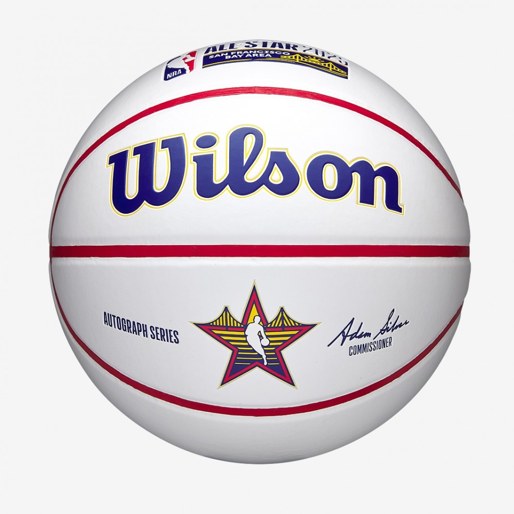 Мяч баскетбольный для афтографов Wilson NBA Team All Star Autographe размер 7 сувенирный (WZ4034101XB7)