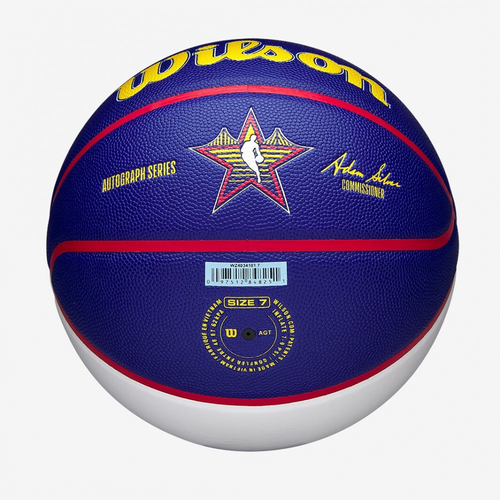 Мяч баскетбольный для афтографов Wilson NBA Team All Star Autographe размер 7 сувенирный (WZ4034101XB7)
