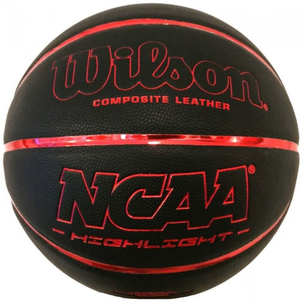 Мяч баскетбольный Wilson NCAA HIGHLIGHT размер 7 композитная кожа (WTB067525XD7)