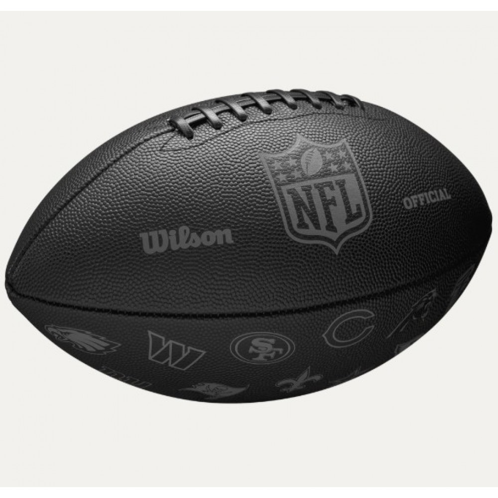 Мяч для американского футбола Wilson NFL Official 32 Team Logo Black оригинал (WF4015701XBOF)