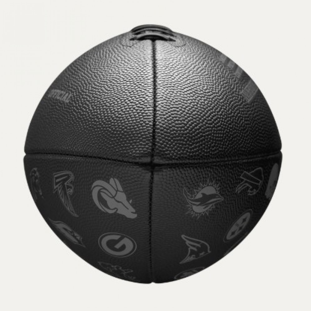 Мяч для американского футбола Wilson NFL Official 32 Team Logo Black оригинал (WF4015701XBOF)