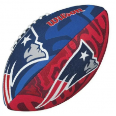 Мяч для американского футбола Wilson New England Patriots NFL Junior Team Logo композитная кожа (WTF1534XBNE)