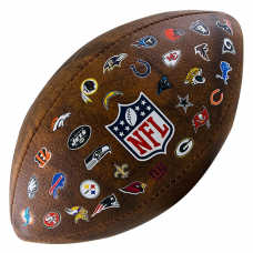 Мяч для американского футбола Wilson NFL Official 32 Team Logo SS20 композитная кожа (WTF1758XBNF32)