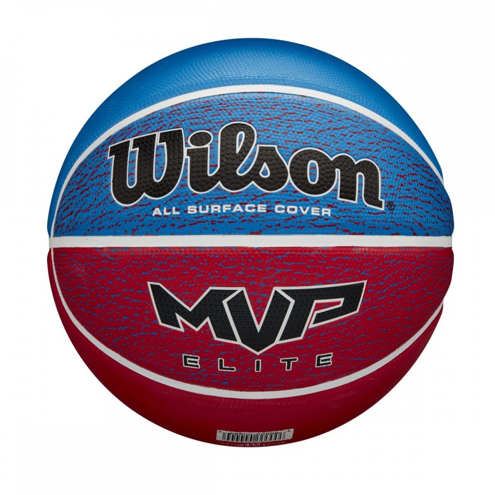 Мяч баскетбольный Wilson MVP Elite размер 7 резиновый красно-синий (WTB1462XB07)