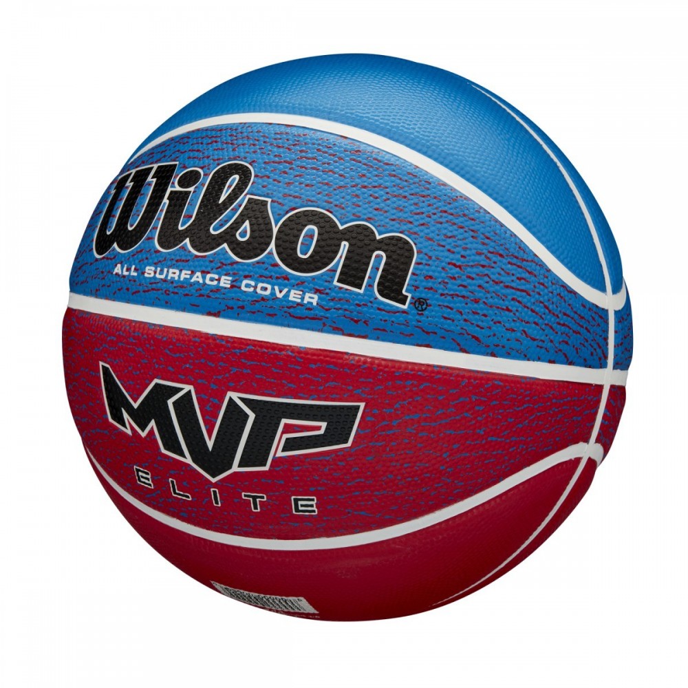 Мяч баскетбольный Wilson MVP Elite размер 7 резиновый красно-синий (WTB1462XB07)