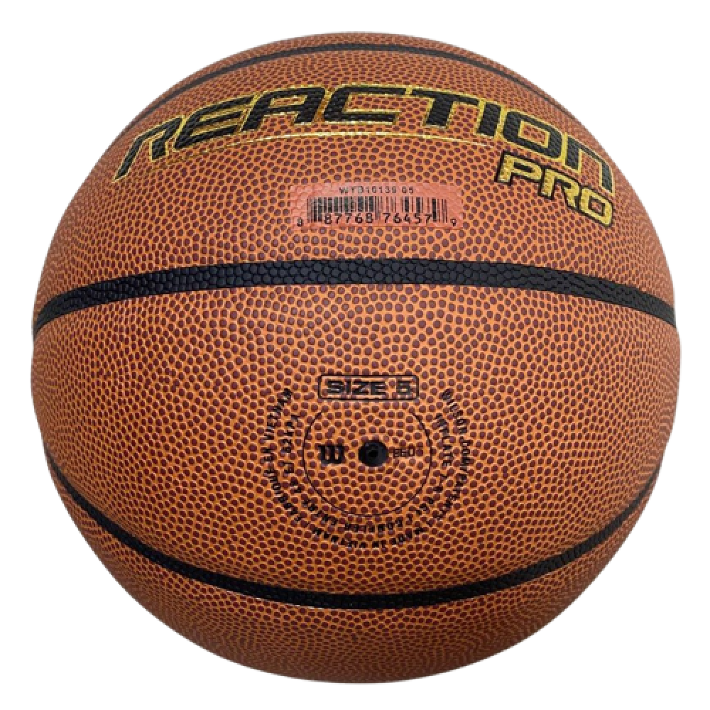 Мяч баскетбольный Wilson Reaction Pro размер 5, 6, 7 композитная кожа коричневый (WTB10137XB07)