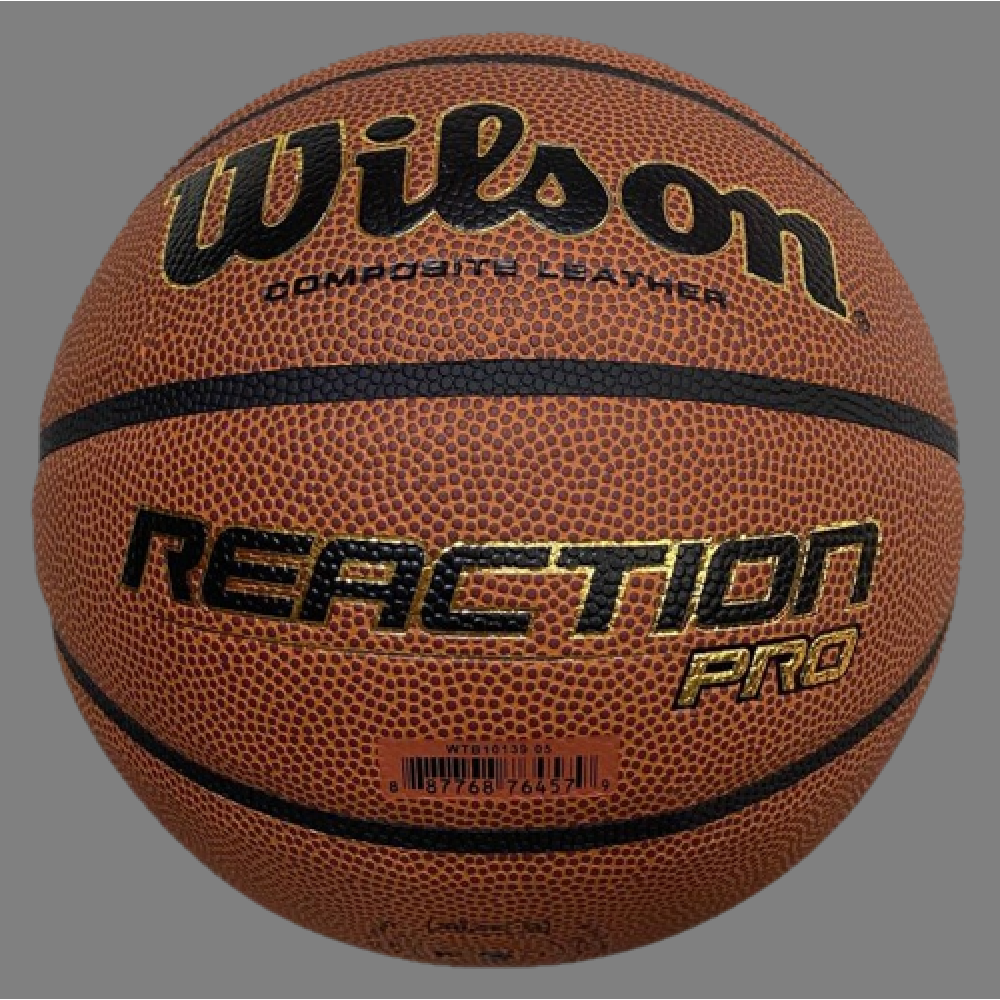 Мяч баскетбольный Wilson Reaction Pro размер 5, 6, 7 композитная кожа коричневый (WTB10137XB07)