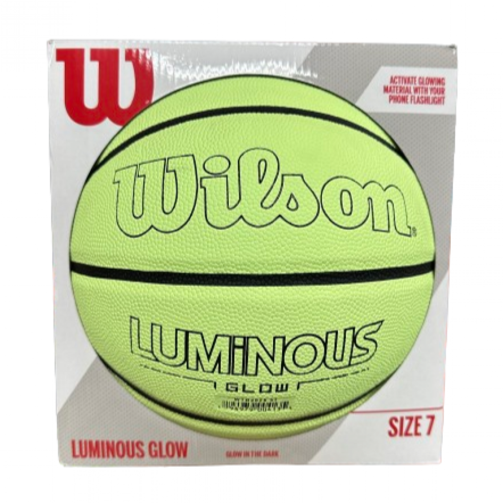Светящийся в темноте баскетбольный мяч Wilson Luminous Glow Basketball размер 7 композитная кожа (WTB2028ID07)