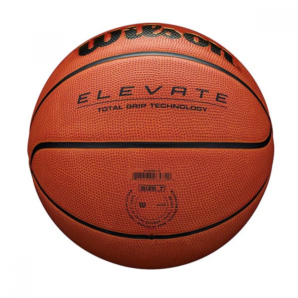Мяч баскетбольный Wilson Target Elevate размер 7 коричневый для игры на улице-в зале (WTB2901XB07)