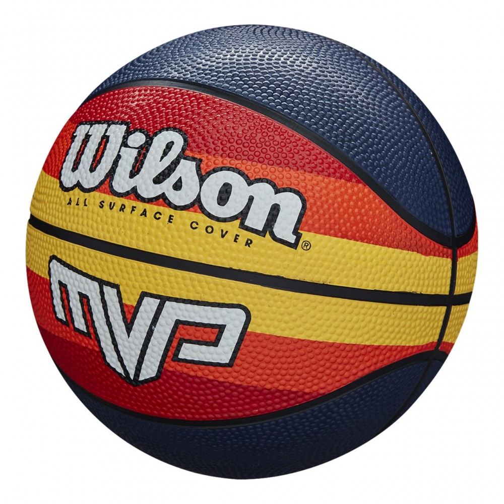 Мяч баскетбольный Wilson MVP Retro размер 7 резиновый для улицы-зала (WTB9016XB07)