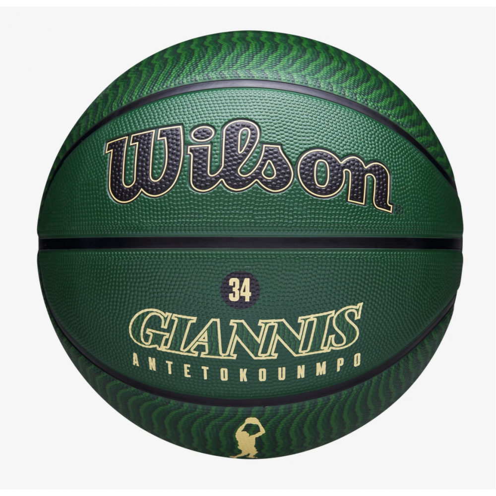 Мяч баскетбольный Wilson NBA Player Icon Giannis Antetokounmpo Outdoor размер 7 резиновый (WZ4006201XB)