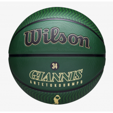 Мяч баскетбольный Wilson NBA Player Icon Giannis Antetokounmpo Outdoor размер 7 резиновый (WZ4006201XB)
