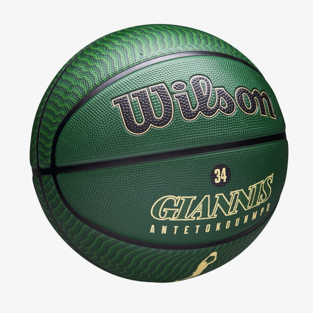 Мяч баскетбольный Wilson NBA Player Icon Giannis Antetokounmpo Outdoor размер 7 резиновый (WZ4006201XB)