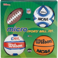 Набор сувенирный детский Wilson Micro Sports 4Ball Kit размер 1 резиновый (X0544)