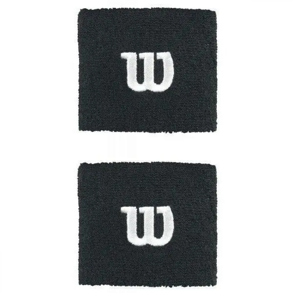 Напульсники спортивные Wilson Wristband 2 шт. чёрные (WR5602700)
