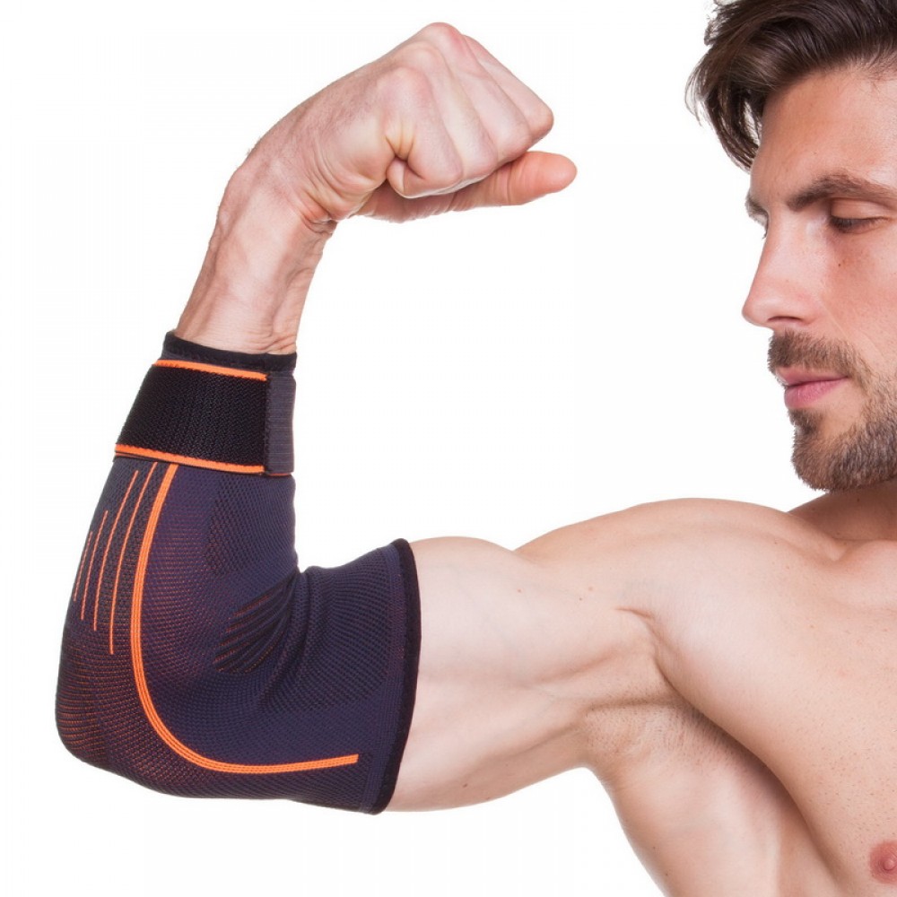 Налокотник-бандаж-фиксатор локтя регулируемый Elbow Support для поддержки и защиты (711CA)