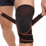 Наколенник-бандаж Knee Brace с силиконовым кольцом, ремнем и спиральными ребрами жесткости (718CA)
