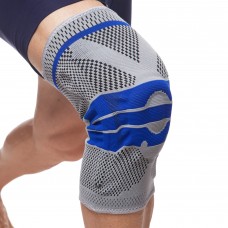 Наколенник-бандаж Knee Brace 1 шт с силиконовым кольцом, эластичными ребрами жестости (9065)