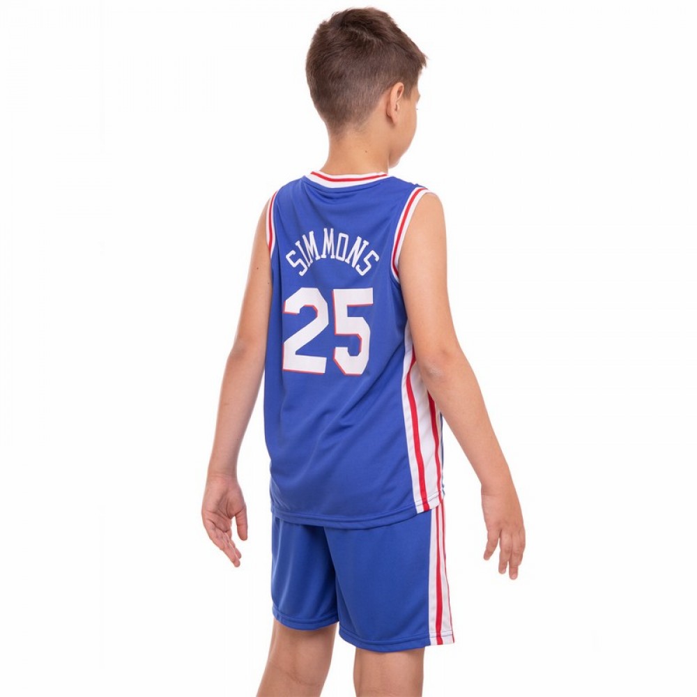 Форма баскетбольная детская Basketball Unifrom Philadelphia 76ers 25 (BA-0927)