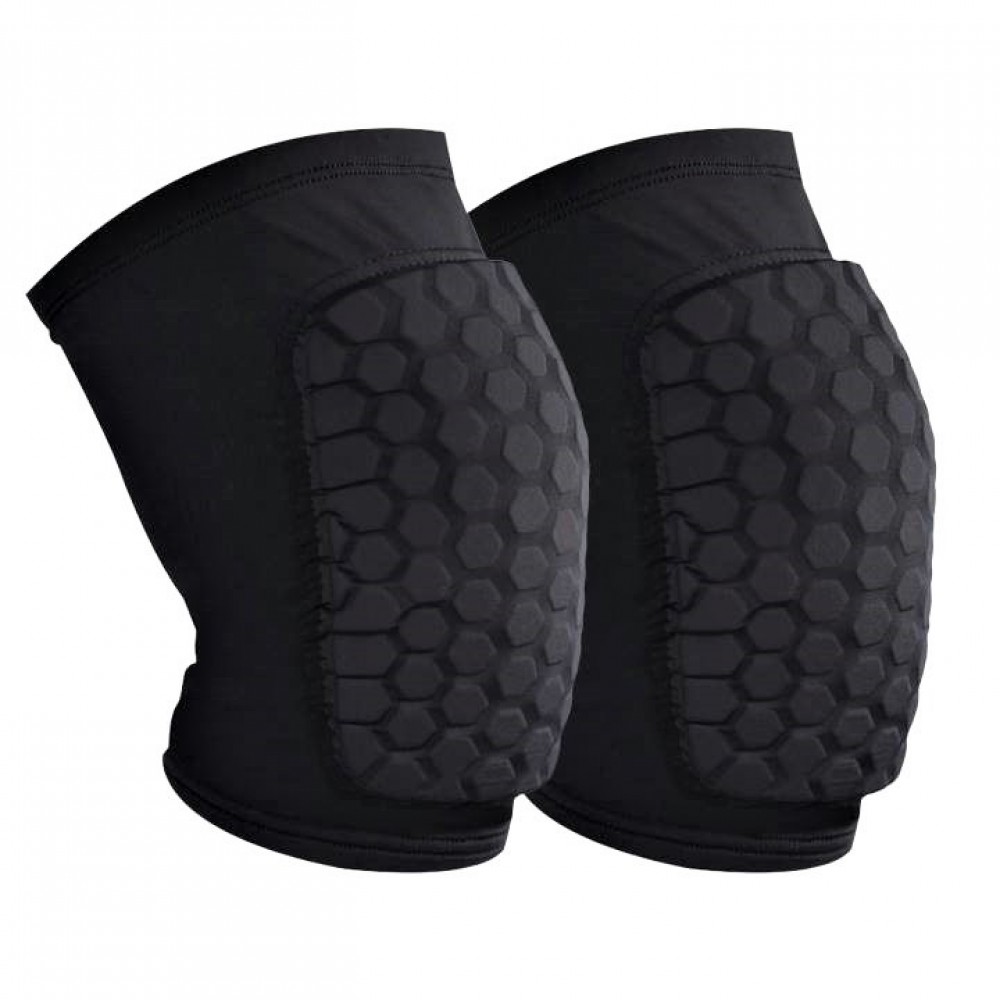 Наколенники баскетбольные 2 шт. Hex Knee Pads Pro S-M-L спандекс-нейлон черный (BC-0528)