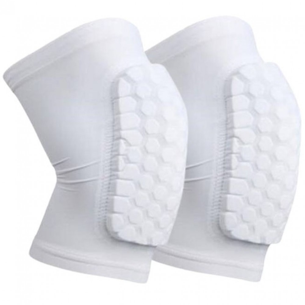 Наколенники баскетбольные 2 шт. Basketball Hex Knee Pads Pro белые (ВС-0528)