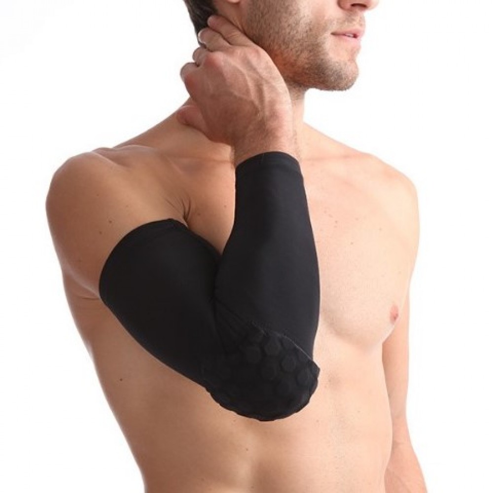 Налокотник баскетбольный 1 шт. Elbow Pads р-р S, M, L, XL, черный с защитой (BC-5666)