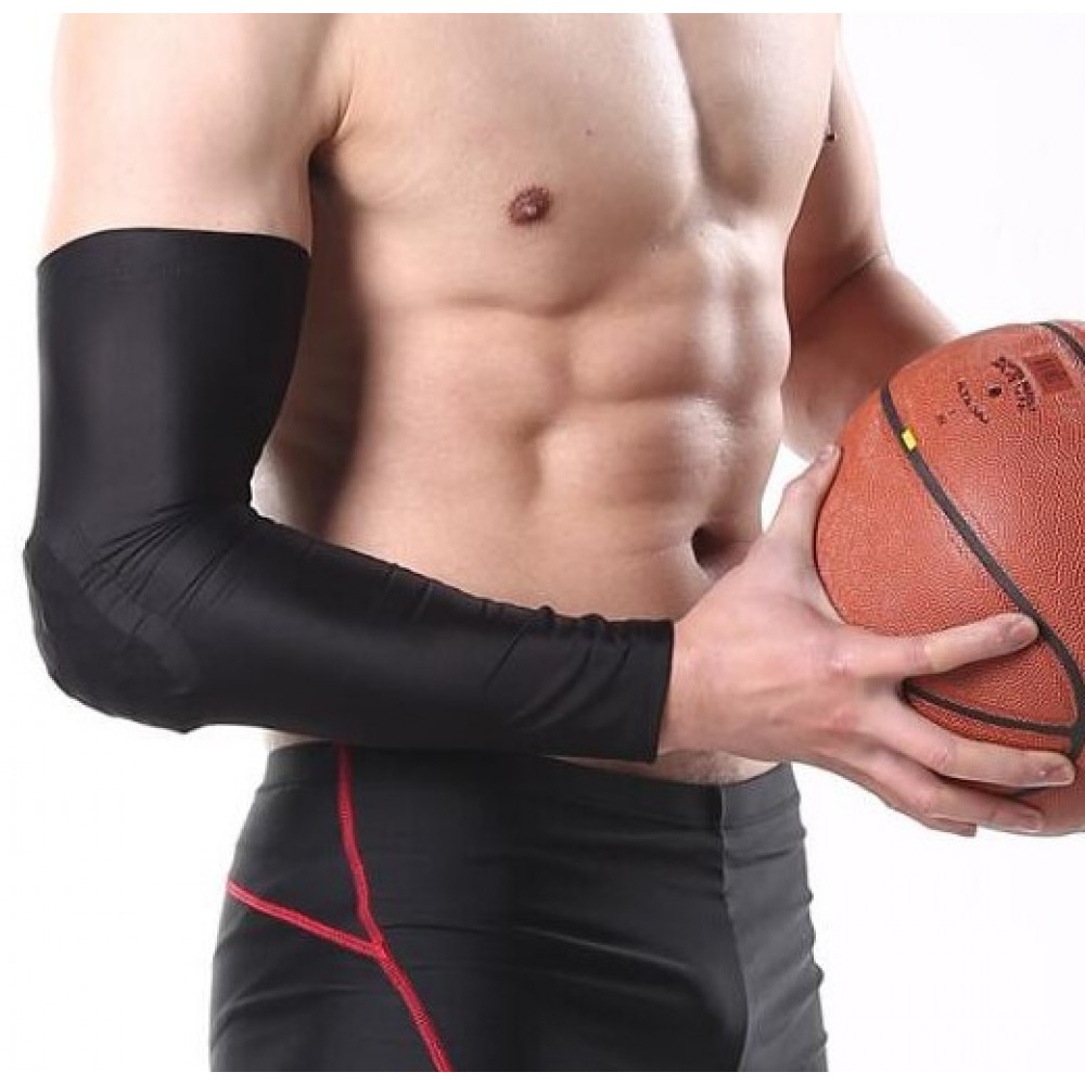 Налокотник баскетбольный 1 шт. Elbow Pads р-р S, M, L, XL, черный с защитой (BC-5666)