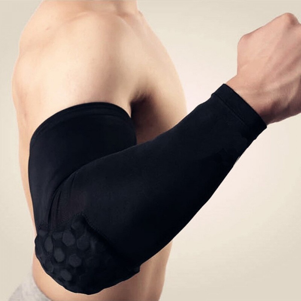Налокотник баскетбольный 1 шт. Elbow Pads р-р S, M, L, XL, черный с защитой (BC-5666)
