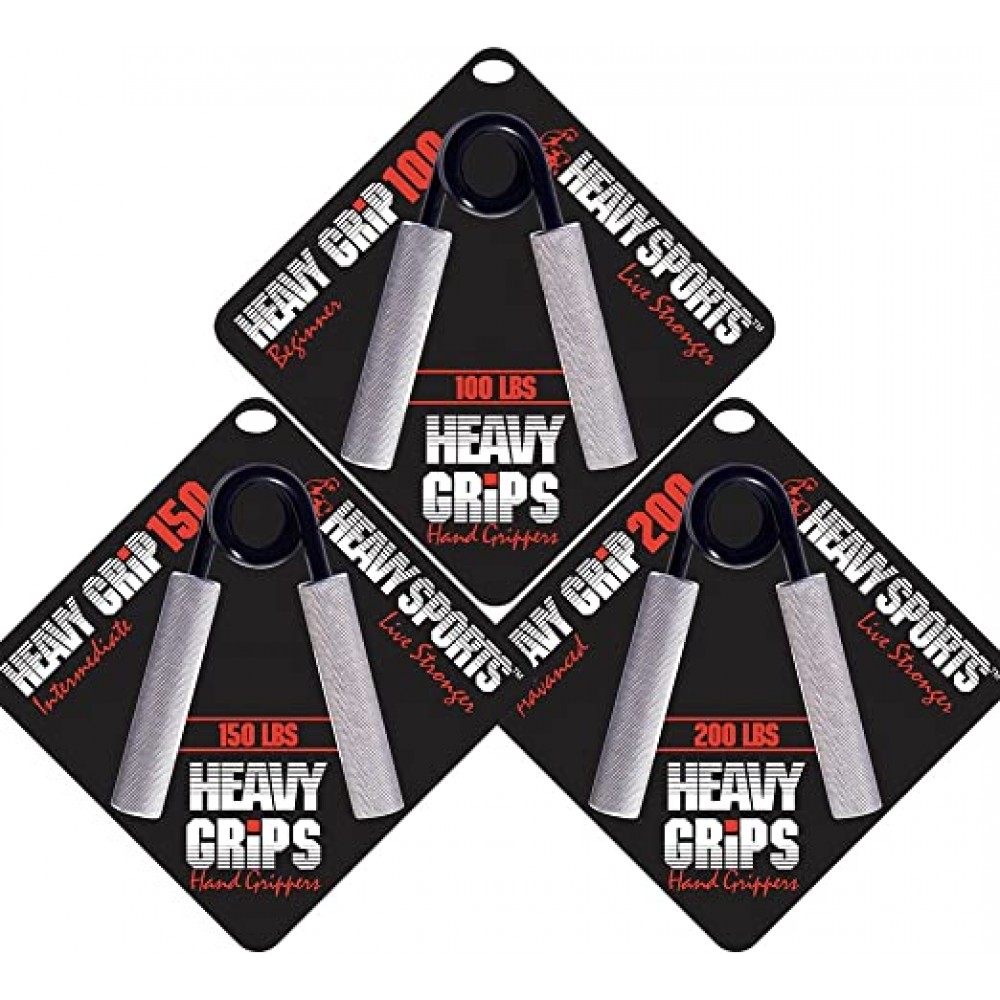 Эспандеры кистевые Bone Crusher Heavy Grip 100-150-200 Lb металлические (FI-4125)