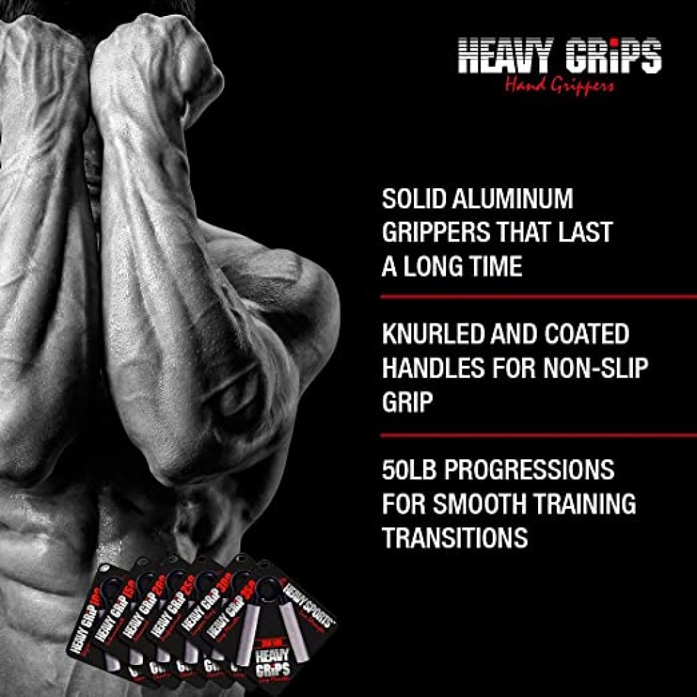 Эспандеры кистевые Bone Crusher Heavy Grip 100-150-200 Lb металлические (FI-4125)